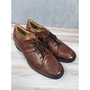 Johnston & Murphy Mens Size 11.5 Brown Leather Lace Up Dress Shoes